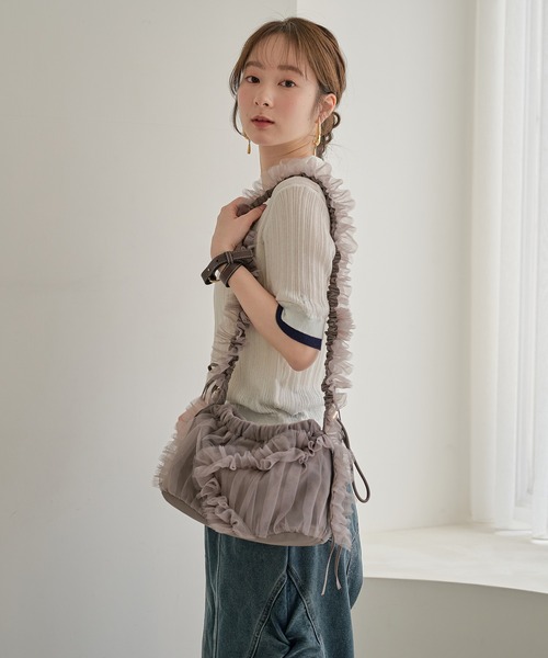 mideal（マイディール）の「layered sheer polo / レイヤードシアーポロ（ニット/セーター・レディース・アイボリー/ブラウン・FREE）」の16枚目の写真