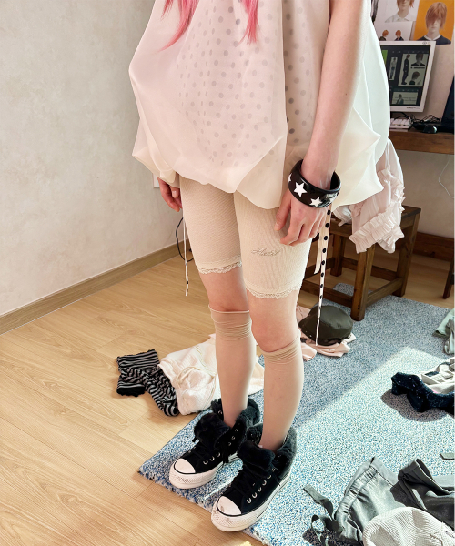 HETIT(ヘティ)の「レースバイカーショーツ(ベージュ)(その他パンツ・レディース・その他・FREE)」の2枚目の写真