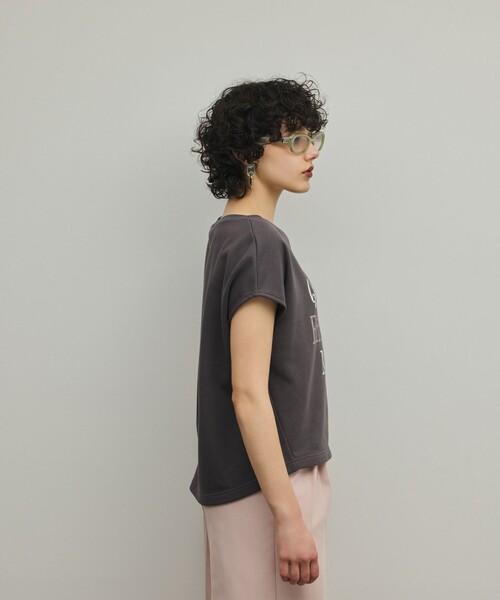 Diagram(ダイアグラム)の「ルーズロゴTシャツ(Tシャツ/カットソー・レディース・チャコールグレー/ホワイト・36)」の18枚目の写真