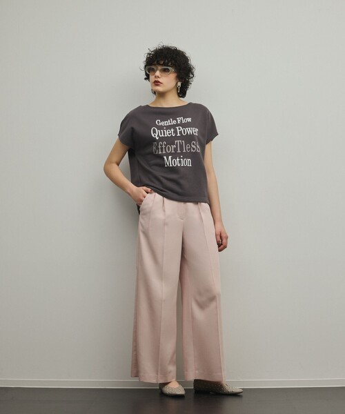 Diagram(ダイアグラム)の「ルーズロゴTシャツ(Tシャツ/カットソー・レディース・チャコールグレー/ホワイト・36)」の22枚目の写真