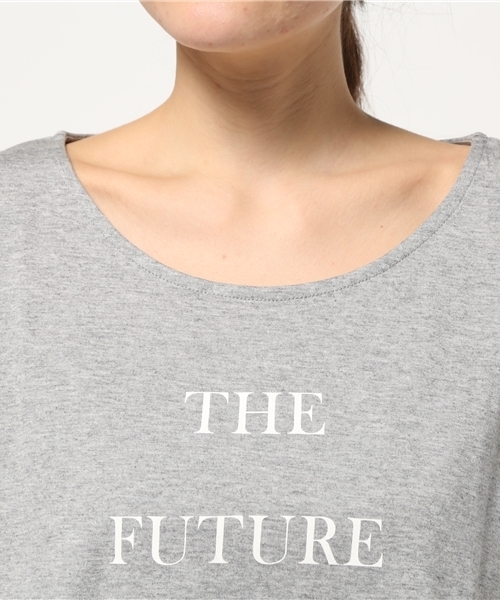 OUTLET（アウトレット）の「【Discoat】20/-CR袖タックロゴT（Tシャツ/カットソー・レディース・杢グレー・LARGE/MEDIUM）」の5枚目の写真
