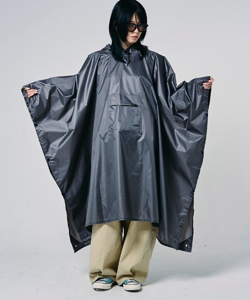 EFFECTEN(エフェクテン)の「mj11633-Utility rain poncho 3WAYレインポンチョ(efdig-23)(ポンチョ・メンズ・グレー/グレー系その他・FREE)」の11枚目の写真
