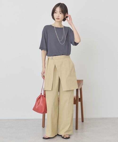 AMERICAN HOLIC(アメリカンホリック)の「【遮熱 UVカット 吸水速乾 接触冷感】配色ステッチルーズTシャツ(Tシャツ/カットソー・レディース・モカ/ミント/チャコールグレー/オレンジ/アイボリー・M/L)」の22枚目の写真