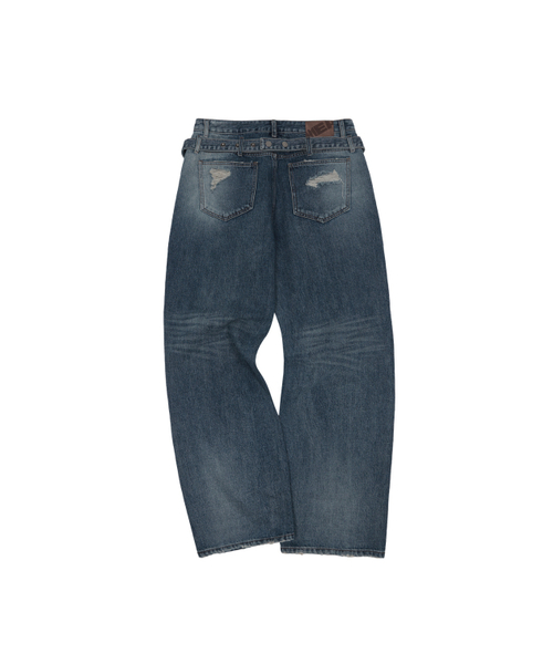 MEA（メア）の「POCKET BELT DAMAGED DENIM PANTS [INDIGO]（デニムパンツ・メンズ・その他・2/3）」の2枚目の写真