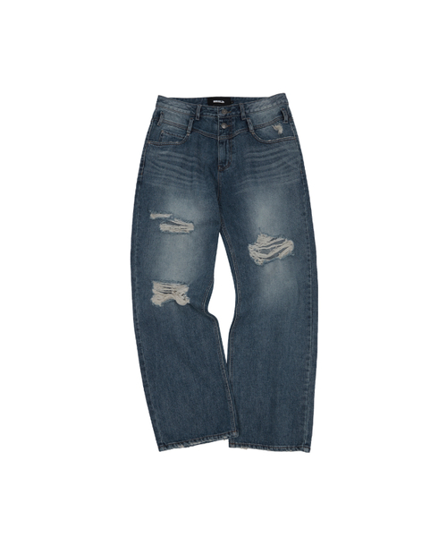 MEA（メア）の「POCKET BELT DAMAGED DENIM PANTS [INDIGO]（デニムパンツ・メンズ・その他・2/3）」の3枚目の写真