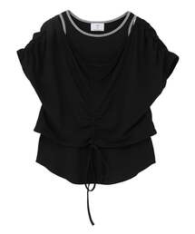 DRAWSTRING GATHER LAYERED TOPS