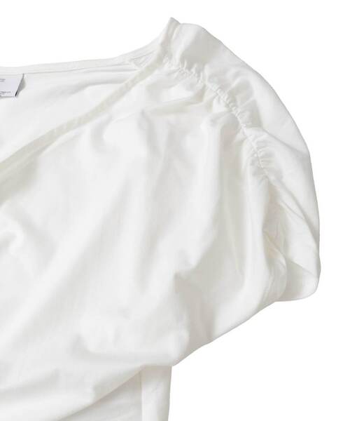 CONVERSE TOKYO(コンバーストウキョウ)の「DRAWSTRING GATHER LAYERED TOPS(Tシャツ/カットソー・レディース・グレー/ブラック/オフホワイト・FREE)」の13枚目の写真