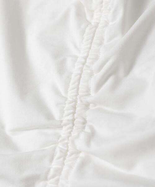 CONVERSE TOKYO(コンバーストウキョウ)の「DRAWSTRING GATHER LAYERED TOPS(Tシャツ/カットソー・レディース・グレー/ブラック/オフホワイト・FREE)」の12枚目の写真