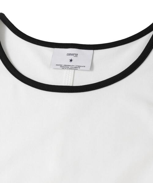 CONVERSE TOKYO(コンバーストウキョウ)の「DRAWSTRING GATHER LAYERED TOPS(Tシャツ/カットソー・レディース・グレー/ブラック/オフホワイト・FREE)」の10枚目の写真