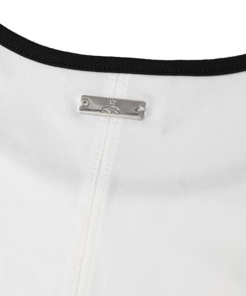 CONVERSE TOKYO(コンバーストウキョウ)の「DRAWSTRING GATHER LAYERED TOPS(Tシャツ/カットソー・レディース・グレー/ブラック/オフホワイト・FREE)」の8枚目の写真