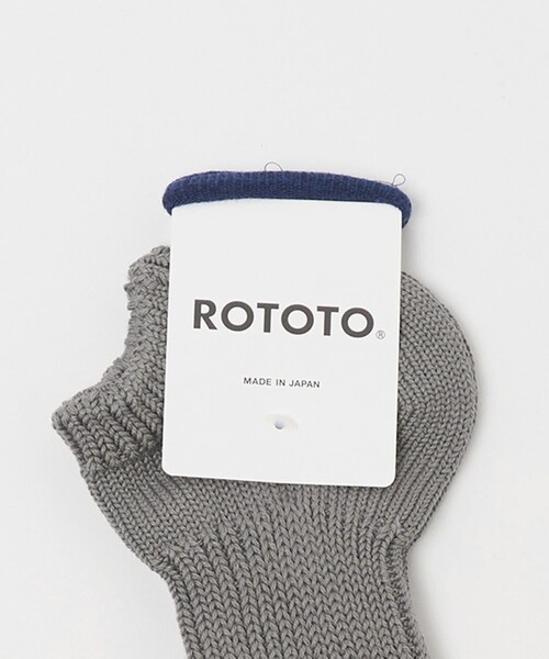 ROTOTO(ロトト)の「<ROTOTO>CHUNKY SNEAKER チャンキー スニーカー/ソックス(ソックス/靴下・メンズ・ナチュラル/オレンジ/グレー系・M)」の7枚目の写真