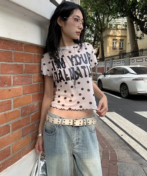 Ressaca(レサーカ)の「ドット柄シアーTシャツ(Tシャツ/カットソー・レディース・ホワイト/ブラック・M)」の11枚目の写真