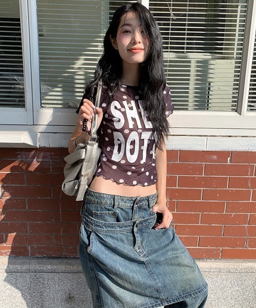 Ressaca(レサーカ)の「ドット柄シアーTシャツ(Tシャツ/カットソー・レディース・ホワイト/ブラック・M)」の20枚目の写真