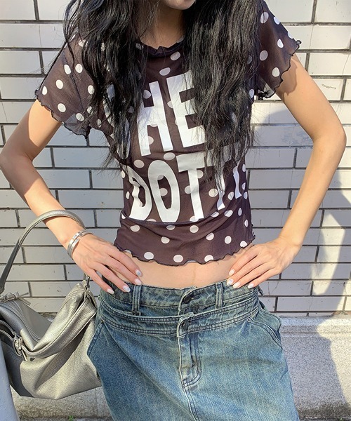 Ressaca(レサーカ)の「ドット柄シアーTシャツ(Tシャツ/カットソー・レディース・ホワイト/ブラック・M)」の19枚目の写真