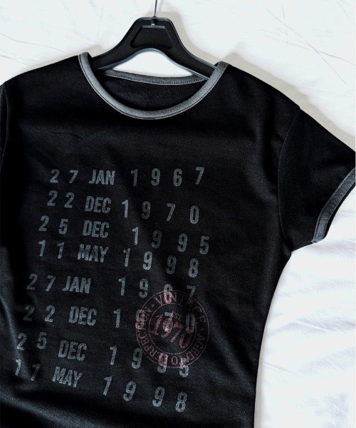 Hatsukoshi(ハツコシ)の「リンガーアーカイブスリムT(Tシャツ/カットソー・レディース・ブラック/ホワイト・MEDIUM/SMALL)」の4枚目の写真
