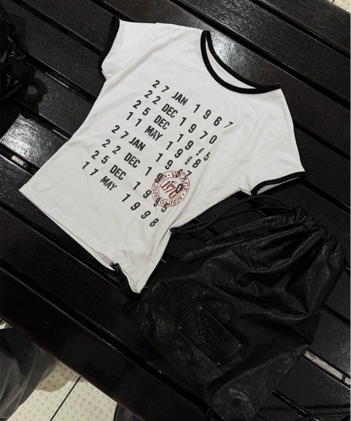 Hatsukoshi(ハツコシ)の「リンガーアーカイブスリムT(Tシャツ/カットソー・レディース・ブラック/ホワイト・MEDIUM/SMALL)」の6枚目の写真
