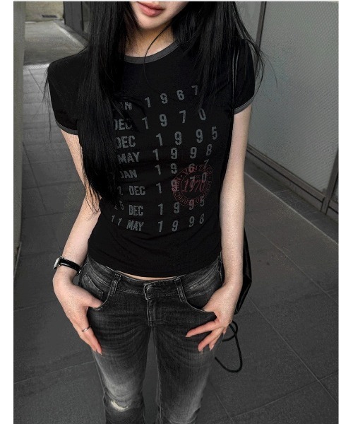 Hatsukoshi(ハツコシ)の「リンガーアーカイブスリムT(Tシャツ/カットソー・レディース・ブラック/ホワイト・MEDIUM/SMALL)」の10枚目の写真