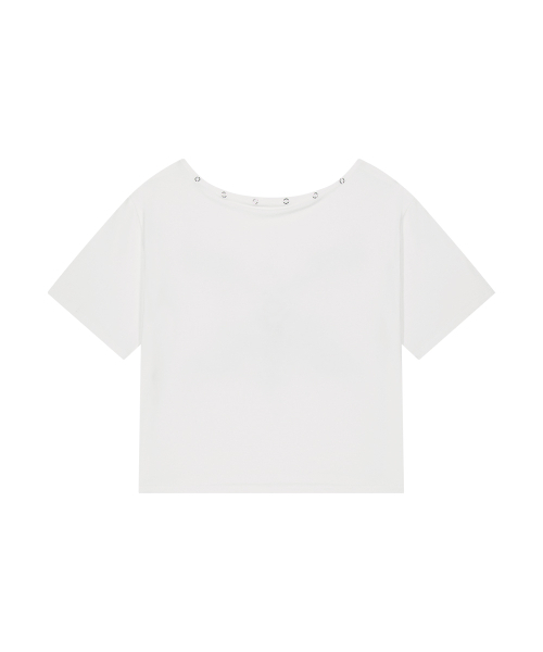 as you are(アズユーアー)の「キッチローズスナップTシャツホワイト(Tシャツ/カットソー・レディース・その他・OS)」の5枚目の写真
