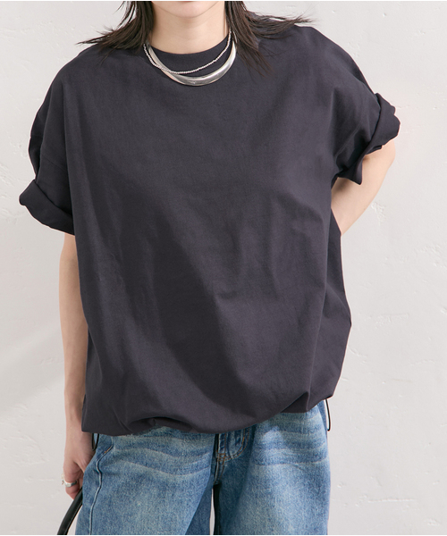 JOURNAL STANDARD(ジャーナルスタンダード)の「《WEB限定追加3》シャーリングTシャツ(Tシャツ/カットソー・レディース・ブラック系その他/ホワイト・FREE)」の10枚目の写真