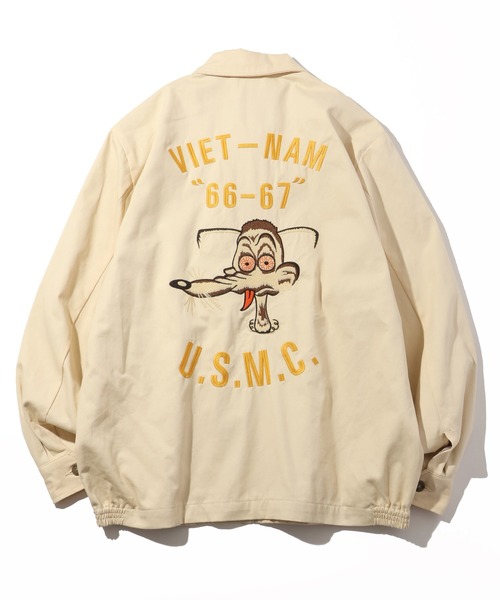 CORPUS TOKYO(コーパス トーキョー)の「【HOUSTON/ヒューストン】VIETNAM JACKET/ベトナムジャケット(USMC)(ミリタリージャケット・メンズ・オフホワイト/ブラウン/ブラック・M/L/XL)」の9枚目の写真