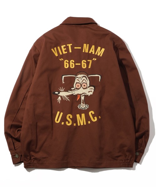 CORPUS TOKYO(コーパス トーキョー)の「【HOUSTON/ヒューストン】VIETNAM JACKET/ベトナムジャケット(USMC)(ミリタリージャケット・メンズ・オフホワイト/ブラウン/ブラック・M/L/XL)」の11枚目の写真