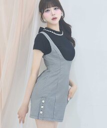 【Belle Charme】Side Button Mini Jumper Skirt