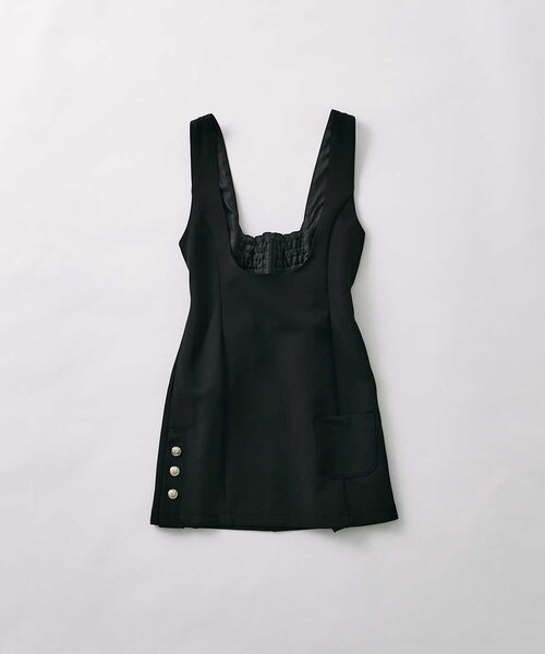 Belle Charme(ベルシャルム)の「【Belle Charme】Side Button Mini Jumper Skirt(スカート・レディース・チェック/ブラウン/ブラック・FREE)」の5枚目の写真