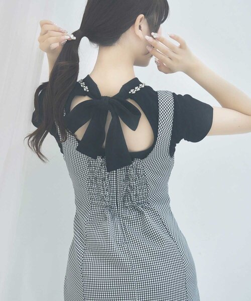 Belle Charme(ベルシャルム)の「【Belle Charme】Side Button Mini Jumper Skirt(スカート・レディース・チェック/ブラウン/ブラック・FREE)」の11枚目の写真