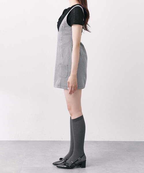 Belle Charme(ベルシャルム)の「【Belle Charme】Side Button Mini Jumper Skirt(スカート・レディース・チェック/ブラウン/ブラック・FREE)」の15枚目の写真