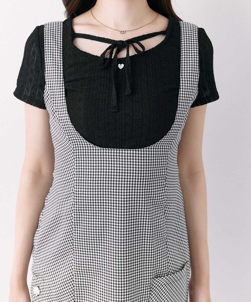 Belle Charme(ベルシャルム)の「【Belle Charme】Side Button Mini Jumper Skirt(スカート・レディース・チェック/ブラウン/ブラック・FREE)」の17枚目の写真