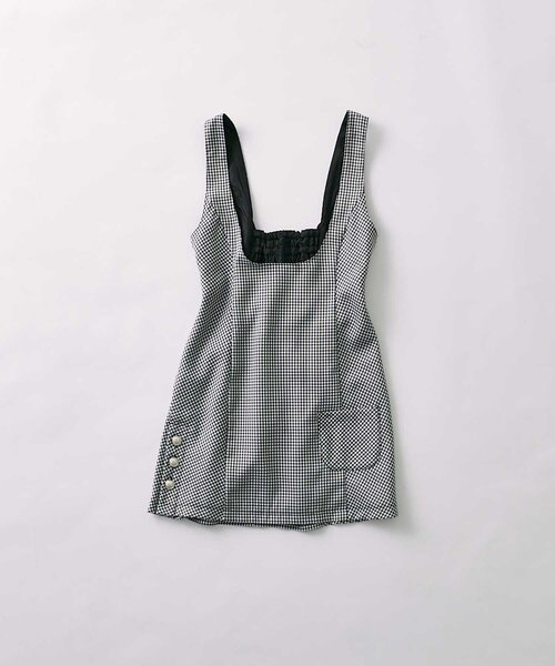 Belle Charme(ベルシャルム)の「【Belle Charme】Side Button Mini Jumper Skirt(スカート・レディース・チェック/ブラウン/ブラック・FREE)」の21枚目の写真