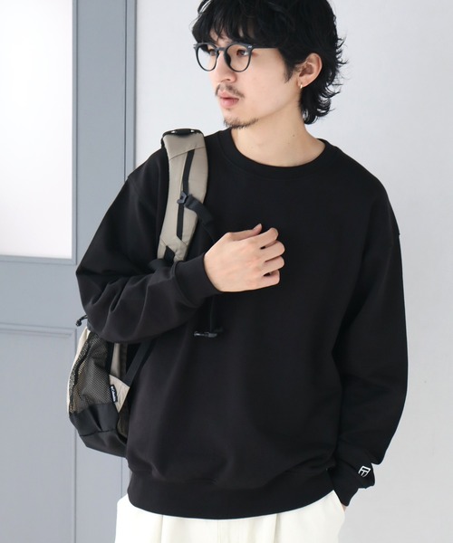 NEWTRAL（ニュートラル）の「【NEWTRAL/ニュートラル】11.2oz Standard Emblem CN Sweat / 11.2オンス スタンダード ワンポイントエンブレム クルーネックスウェット（スウェット・メンズ・ネイビー/ホワイト/ブラック/ヘザーグレー/アッシュグレー/ダークグリーン・M/L/S/XL）」の2枚目の写真