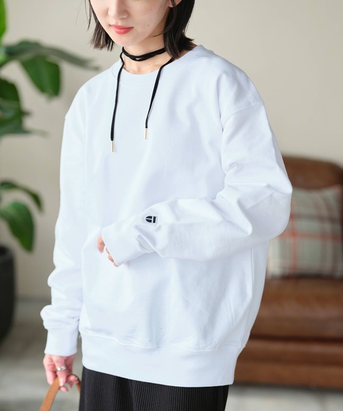 NEWTRAL（ニュートラル）の「【NEWTRAL/ニュートラル】11.2oz Standard Emblem CN Sweat / 11.2オンス スタンダード ワンポイントエンブレム クルーネックスウェット（スウェット・メンズ・ネイビー/ホワイト/ブラック/ヘザーグレー/アッシュグレー/ダークグリーン・M/L/S/XL）」の7枚目の写真