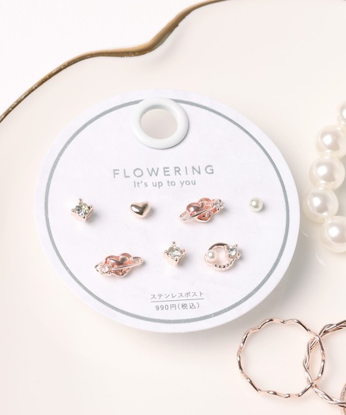 Flowering(フラワーリング)の「ハート/スター/ムーン/セットピアス(ピアス(両耳用)・レディース・パープル/シルバー/ゴールド/ライトブルー/ピンクゴールド/ゴールド系1/ピンク/シルバー系1/シャンパン/ブルー・FREE)」の9枚目の写真