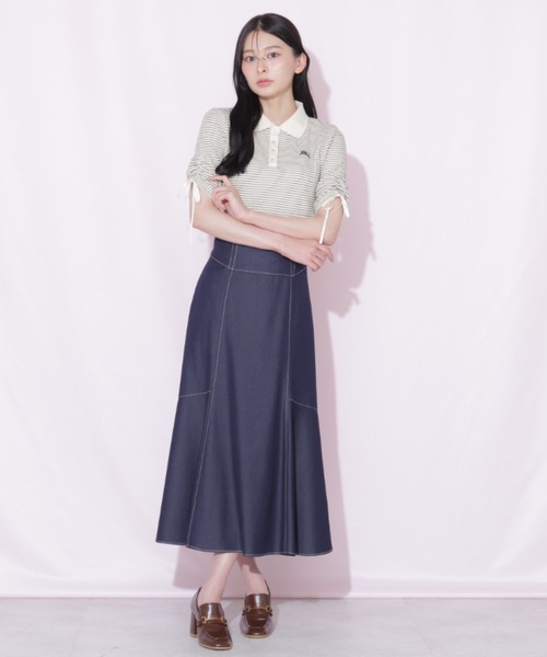 JILL by JILL STUART（ジルバイジルスチュアート）の「バックリボンマーメイドスカート（スカート・レディース・ネイビー/ブラウン系その他/グレー・FREE）」の3枚目の写真