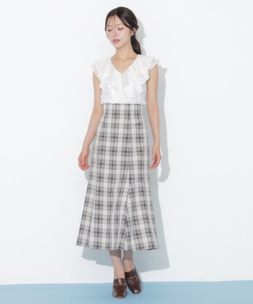 JILL by JILL STUART（ジルバイジルスチュアート）の「バックリボンマーメイドスカート（スカート・レディース・ネイビー/ブラウン系その他/グレー・FREE）」の9枚目の写真