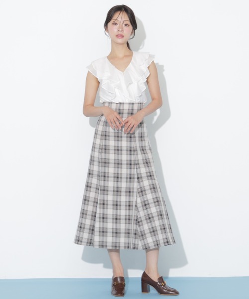 JILL by JILL STUART（ジルバイジルスチュアート）の「バックリボンマーメイドスカート（スカート・レディース・ネイビー/ブラウン系その他/グレー・FREE）」の12枚目の写真