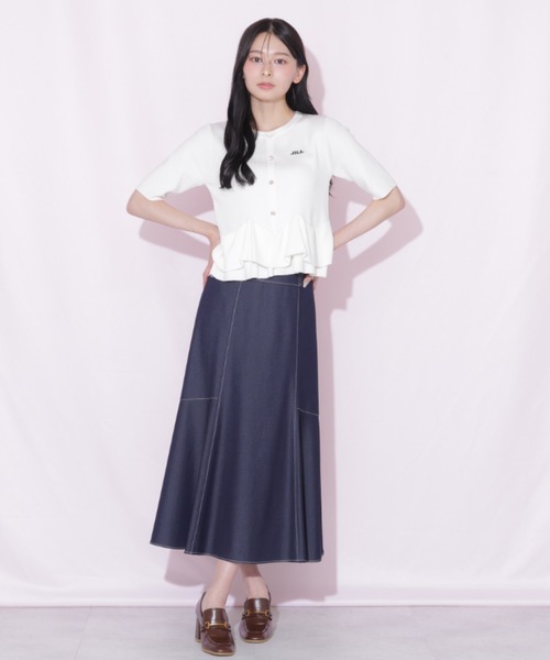 JILL by JILL STUART（ジルバイジルスチュアート）の「バックリボンマーメイドスカート（スカート・レディース・ネイビー/ブラウン系その他/グレー・FREE）」の4枚目の写真