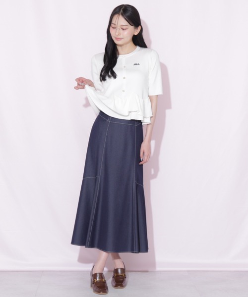 JILL by JILL STUART（ジルバイジルスチュアート）の「バックリボンマーメイドスカート（スカート・レディース・ネイビー/ブラウン系その他/グレー・FREE）」の5枚目の写真