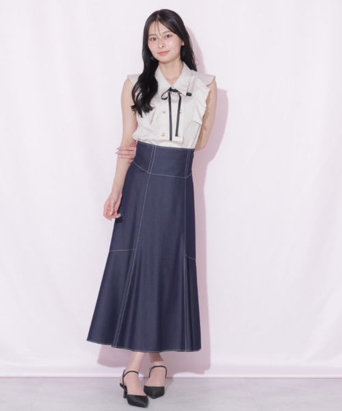 JILL by JILL STUART（ジルバイジルスチュアート）の「バックリボンマーメイドスカート（スカート・レディース・ネイビー/ブラウン系その他/グレー・FREE）」の21枚目の写真