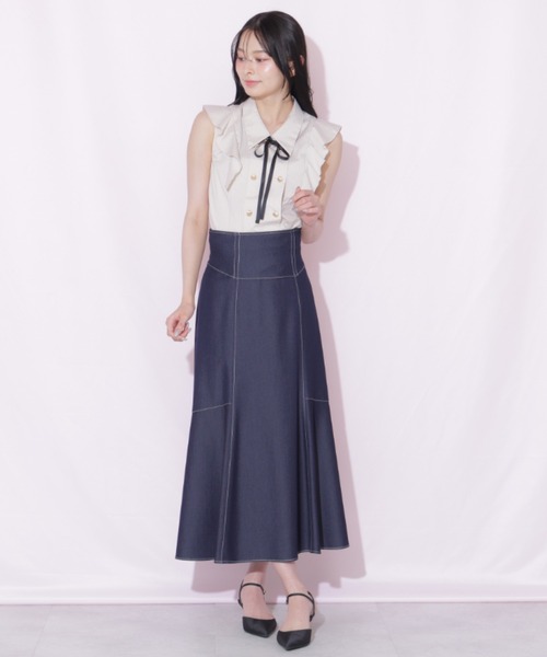 JILL by JILL STUART（ジルバイジルスチュアート）の「バックリボンマーメイドスカート（スカート・レディース・ネイビー/ブラウン系その他/グレー・FREE）」の22枚目の写真
