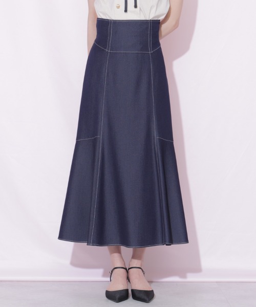 JILL by JILL STUART（ジルバイジルスチュアート）の「バックリボンマーメイドスカート（スカート・レディース・ネイビー/ブラウン系その他/グレー・FREE）」の6枚目の写真