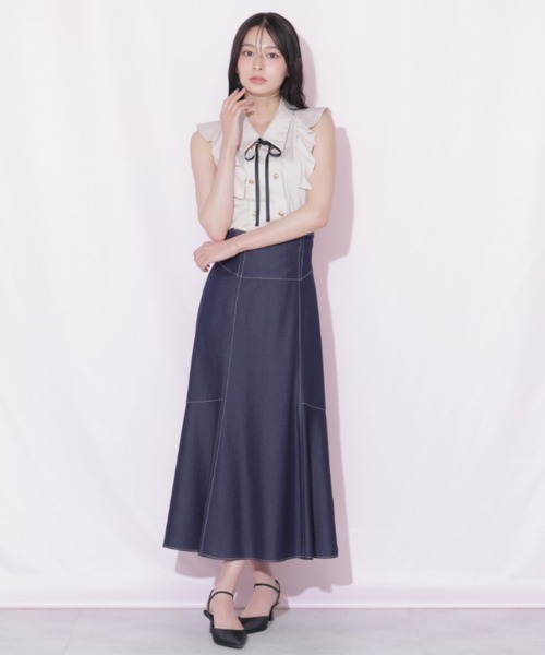 JILL by JILL STUART（ジルバイジルスチュアート）の「バックリボンマーメイドスカート（スカート・レディース・ネイビー/ブラウン系その他/グレー・FREE）」の20枚目の写真