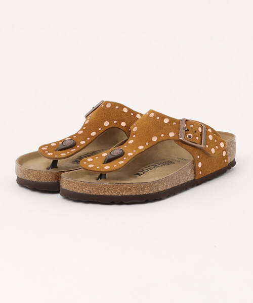 BIRKENSTOCK(ビルケンシュトック)の「ビルケンシュトック 1031649 Gizeh Rivet LEVE Mink【Regular幅】 /ギゼ リベットスエードミンク レギュラー幅(サンダル・レディース・ブラウン・37/38)」の1枚目の写真