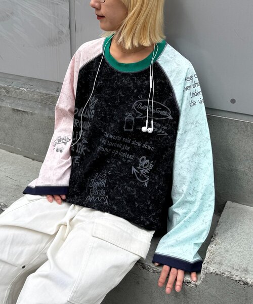 SOUNDSGOOOOD(サウンズグッド)の「【SOUNDS GOOOD】タイダイラグランプリントTEE(Tシャツ/カットソー・メンズ・ブラック/ライトグレー・ONE SIZE)」の5枚目の写真