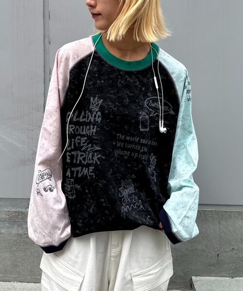 SOUNDSGOOOOD(サウンズグッド)の「【SOUNDS GOOOD】タイダイラグランプリントTEE(Tシャツ/カットソー・メンズ・ブラック/ライトグレー・ONE SIZE)」の6枚目の写真
