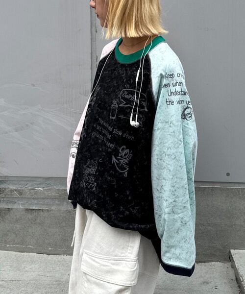 SOUNDSGOOOOD(サウンズグッド)の「【SOUNDS GOOOD】タイダイラグランプリントTEE(Tシャツ/カットソー・メンズ・ブラック/ライトグレー・ONE SIZE)」の7枚目の写真