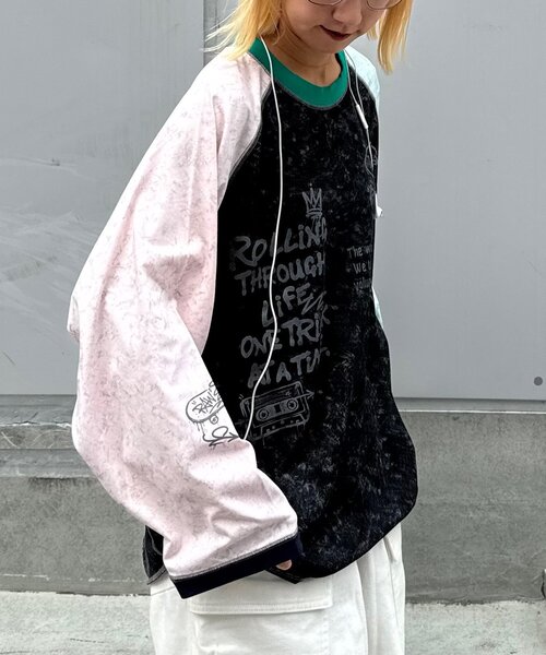 SOUNDSGOOOOD(サウンズグッド)の「【SOUNDS GOOOD】タイダイラグランプリントTEE(Tシャツ/カットソー・メンズ・ブラック/ライトグレー・ONE SIZE)」の8枚目の写真
