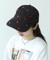 Cepica（セピカ）の「ハート刺繍デニムキャップ（キャップ）」