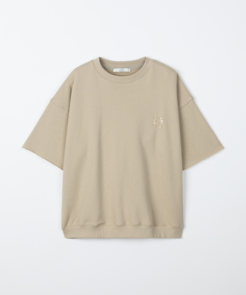 THEENDQUESTION(ジエンドクエスチョン)の「Half crewneck sweatshirt / BEIGE(Tシャツ/カットソー・レディース・その他・FREE)」の1枚目の写真